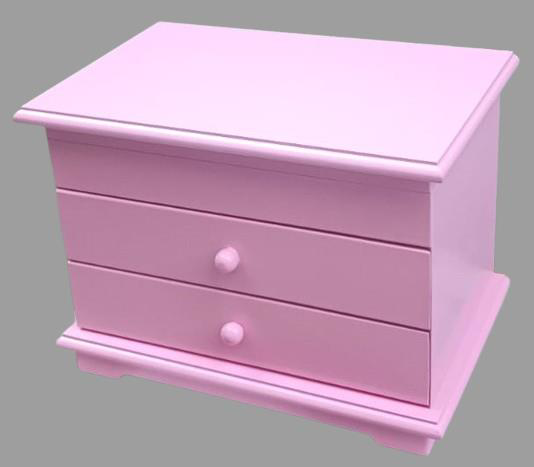 Hobi ERDL Takı Şifonyer 90390 Makyaj Kutu 2Çekmc Ayna Parlak Pemb