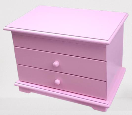 Hobi ERDL Takı Şifonyer 90390 Makyaj Kutu 2Çekmc Ayna Parlak Pemb