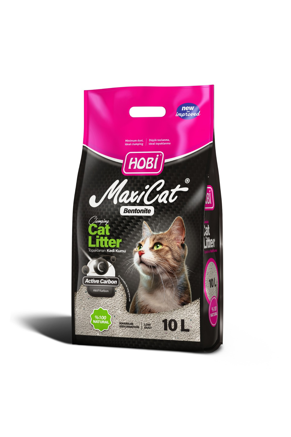 Hobi Maxicat Aktif Karbonlu Bentonit Kedi Kumu 10 Litre