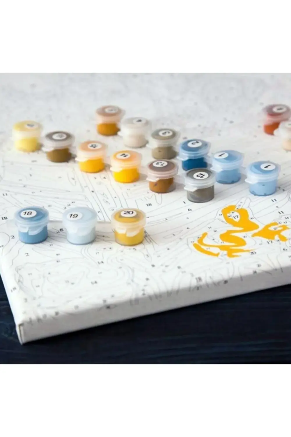 Hobi Sayılarla Boyama Tablo Seti Taş Sokaklı Kasaba 50x65 Cm Kasn