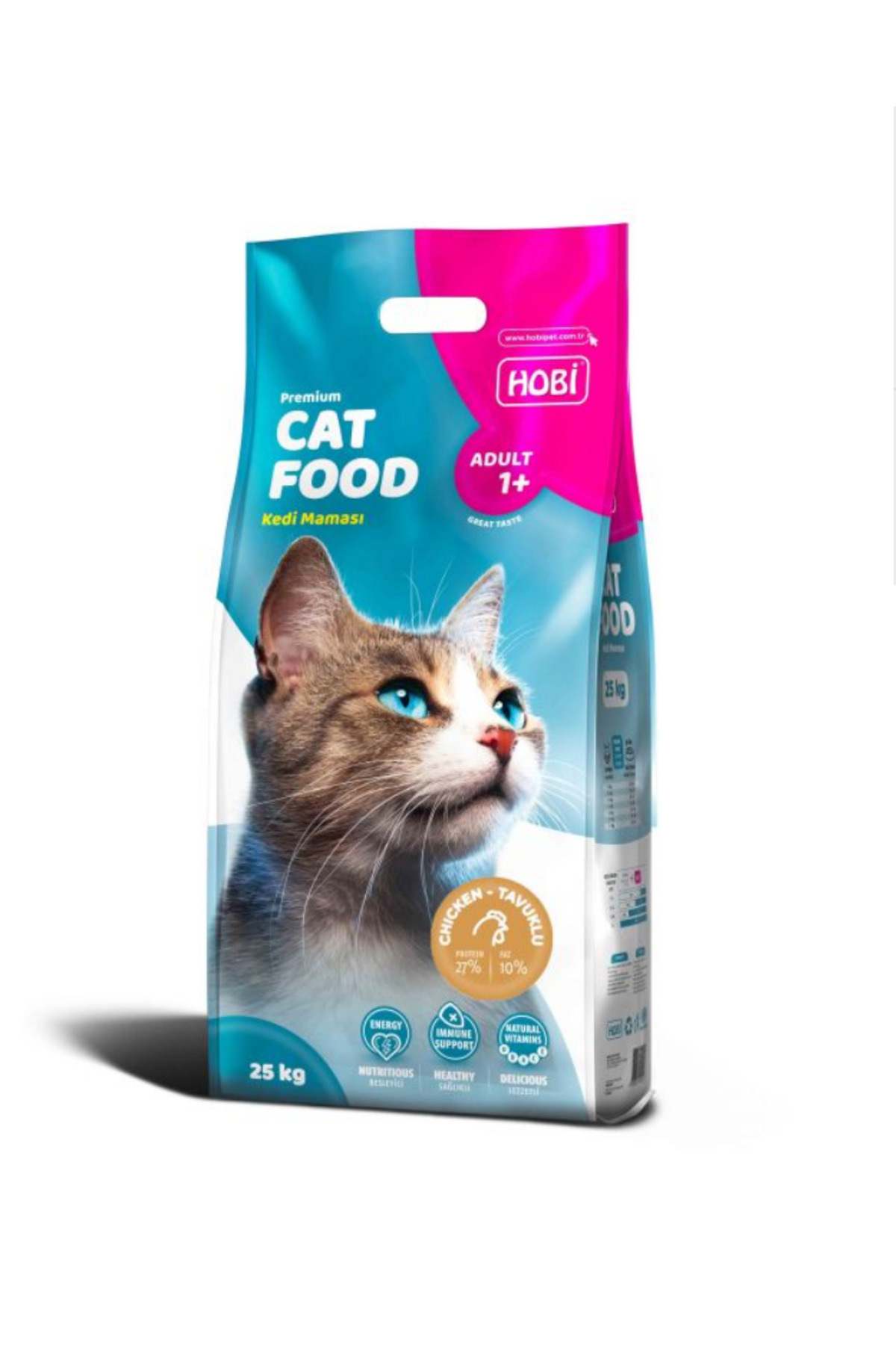 Hobi Hobi Tavuklu Yetişkin Kedi Maması 25Kg