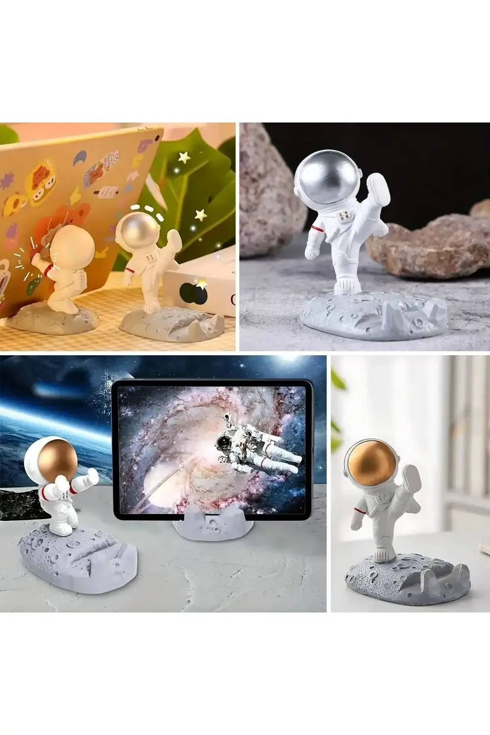HOBİBAHÇEM® Mini Astronot Model Telefon ve Tablet Tutucu Standı