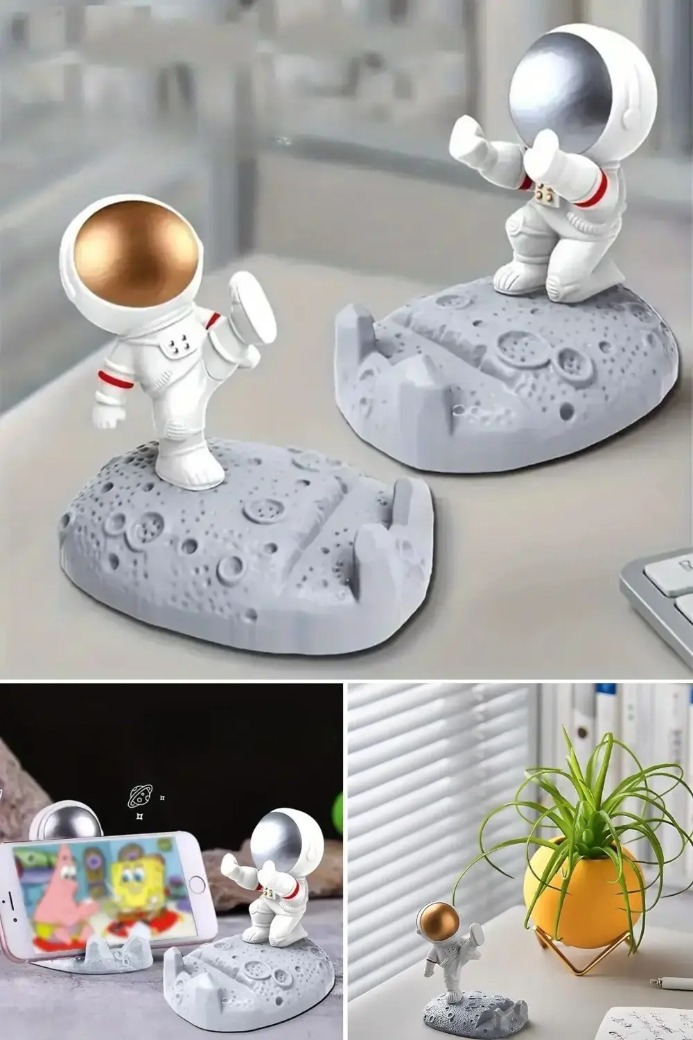 HOBİBAHÇEM® Mini Astronot Model Telefon ve Tablet Tutucu Standı