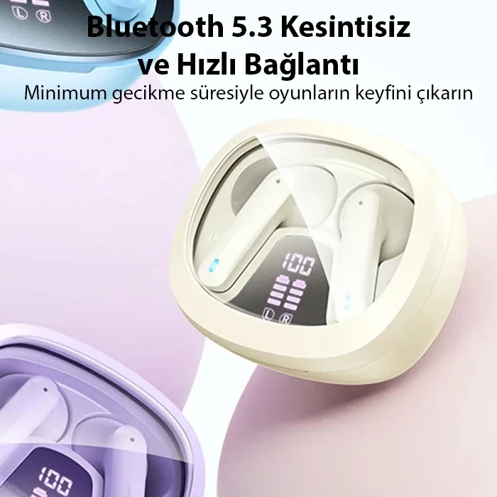 HOCO EQ6 Göstergeli TWS Bluetooth 5.3 Kablosuz Stereo Kulakiçi Kulaklık-1852