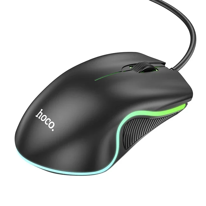 HOCO GM19 RGB LED Işıklı Gamer Oyuncu Kablolu Optik Mouse-1852