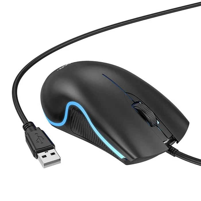 HOCO GM19 RGB LED Işıklı Gamer Oyuncu Kablolu Optik Mouse-1852