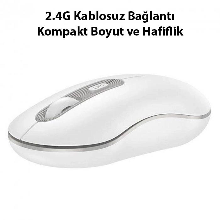 Hoco  Gm21 Platinium 1600Dpi 2.4G Bluetooth Kablosuz Optik Mouse B