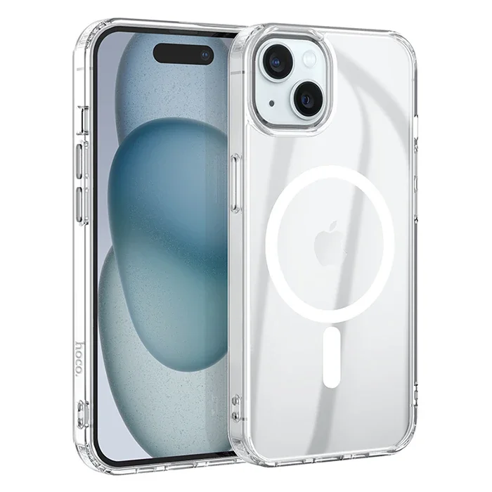 Hoco iPhone 15 Anti-Fall Darbe Önleyici Airbag Manyetik Magsafe Silikon Kılıf-1852