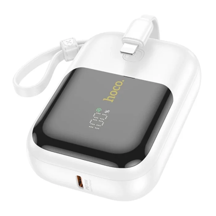 Hoco Q20 Fountain 10000mAh Hızlı Şarj Powerbank - 22.5W PD Kablolu + Dijital Gösterge