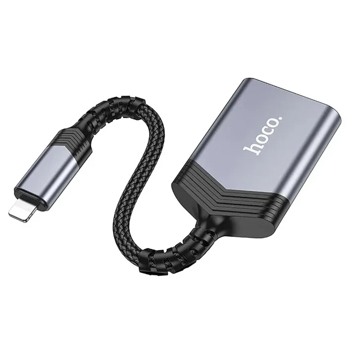 Hoco UA25 2-in-1 İPhone Lightning Kart Okuyucu-1852 Hoco UA25 2-in-1 İPhone Lightning Kart Okuyucu-1852