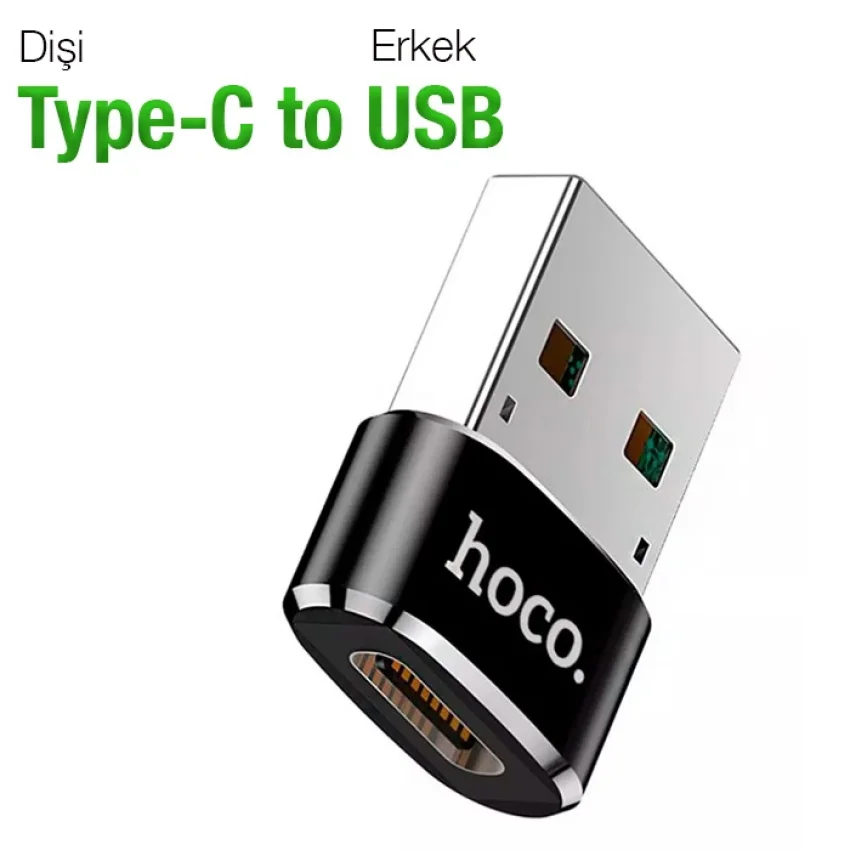 HOCO UA6 Erkek USB to Dişi Type-C Dönüştürücü Çevirici Adaptör-1852
