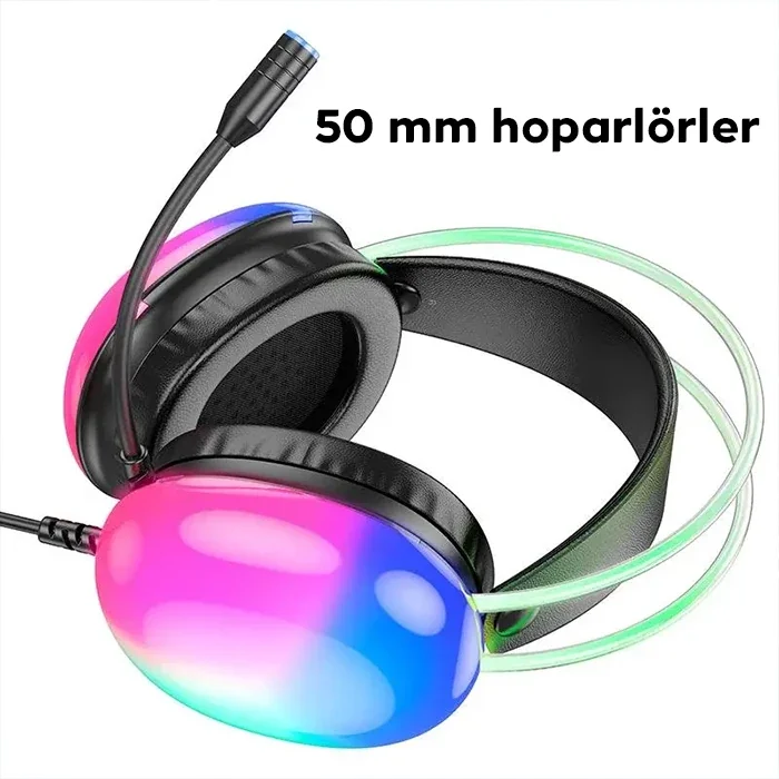 HOCO W109 Plus Rich USB7.1 Gaming Kulaküstü Kulaklık-1852