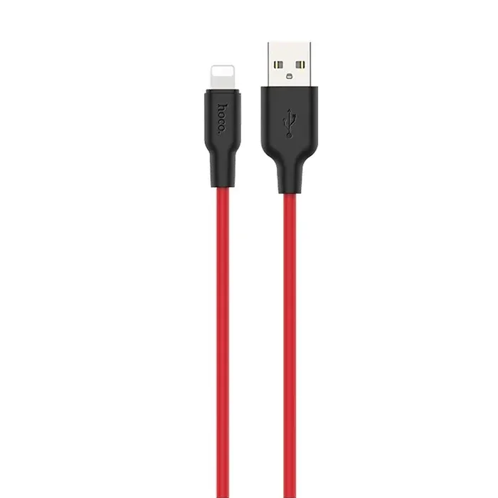 HOCO X21 Plus USB to iPhone Lightning Silikon Hızlı Şarj ve Data Kablosu-1852