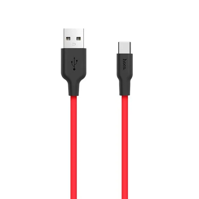 HOCO X21 USB to Type-C 3A Silikon Hızlı Şarj ve Data Kablosu-1852