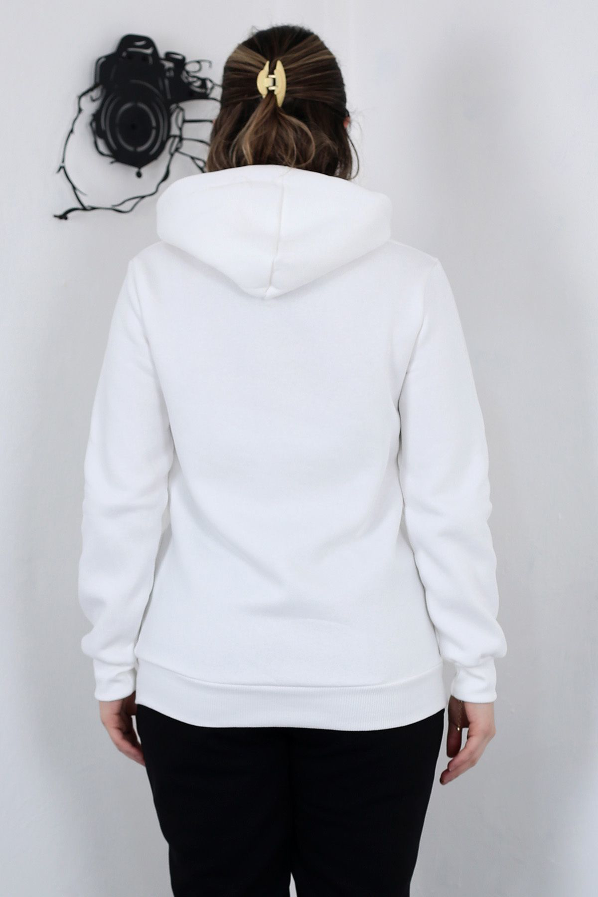 Hebb Club Hodies Winter Kapşonlu Kanguru Cep 3 İplik Puf Yumuşacık (İçi Pol