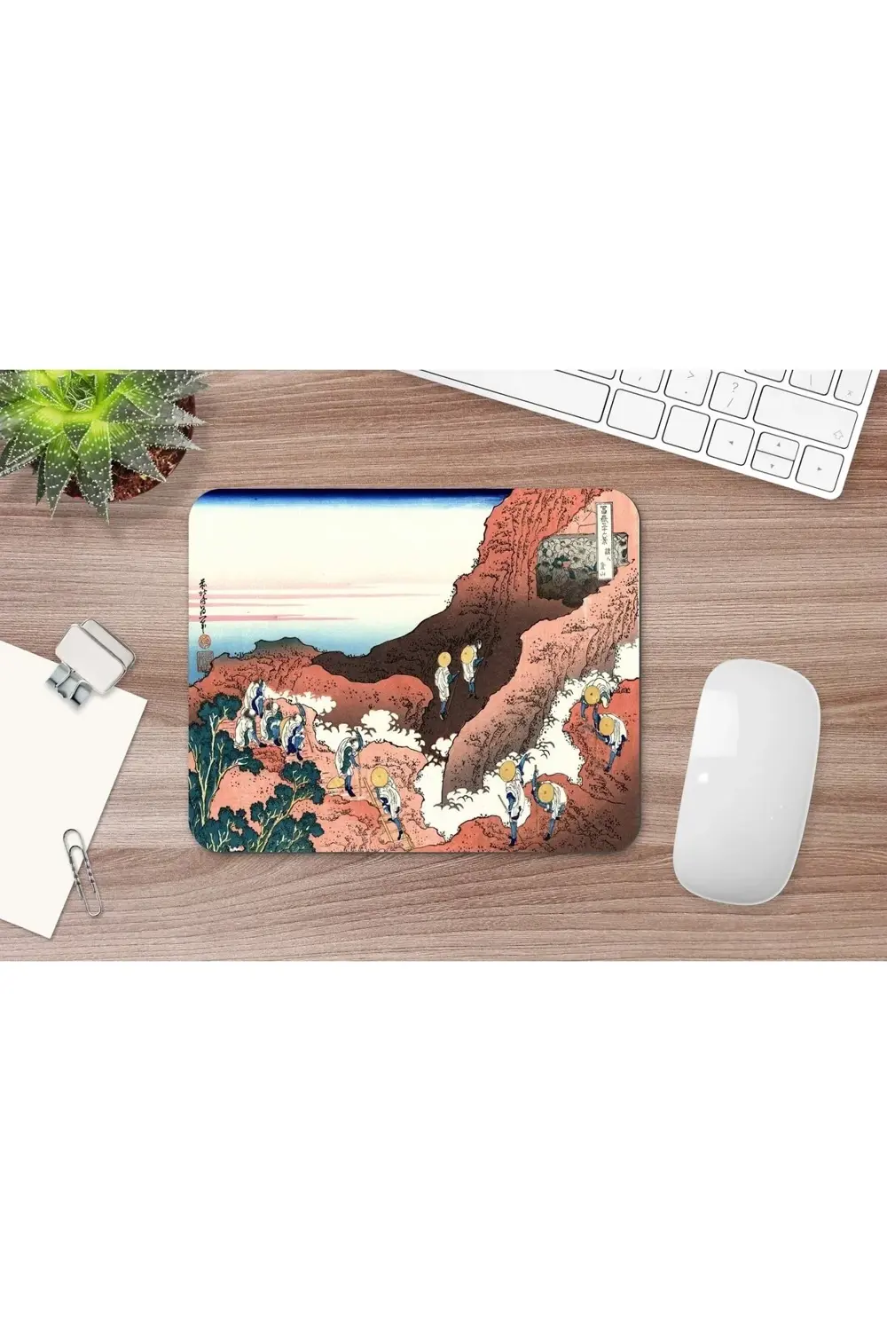 Hokusai Climbing On Mt. Fuji 17 X 21 Cm Mouse Pad