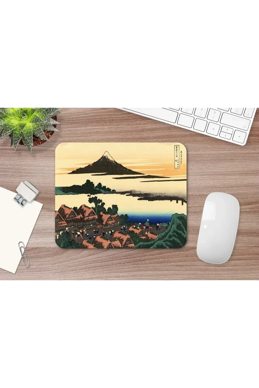 Hokusai Dawn At Isawa In The Kai Province 17 X 21 Cm Mouse Pad