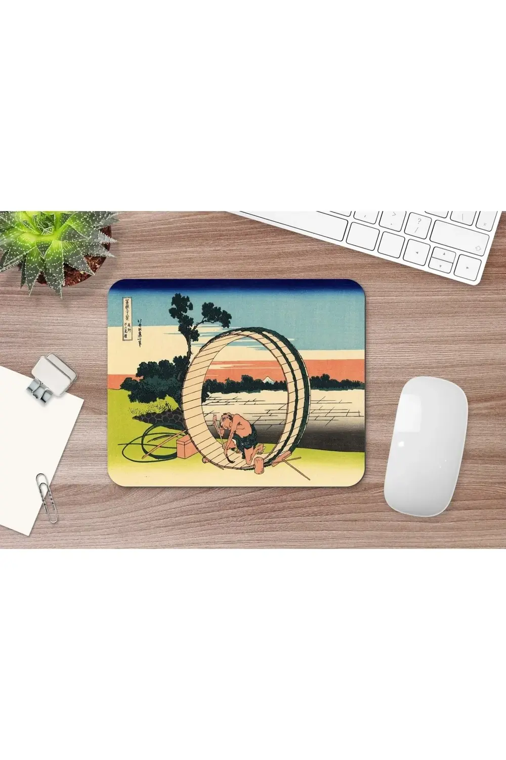 Hokusai Fujimi Fuji View Field In The Owari 17 X 21 Cm Mouse Pad