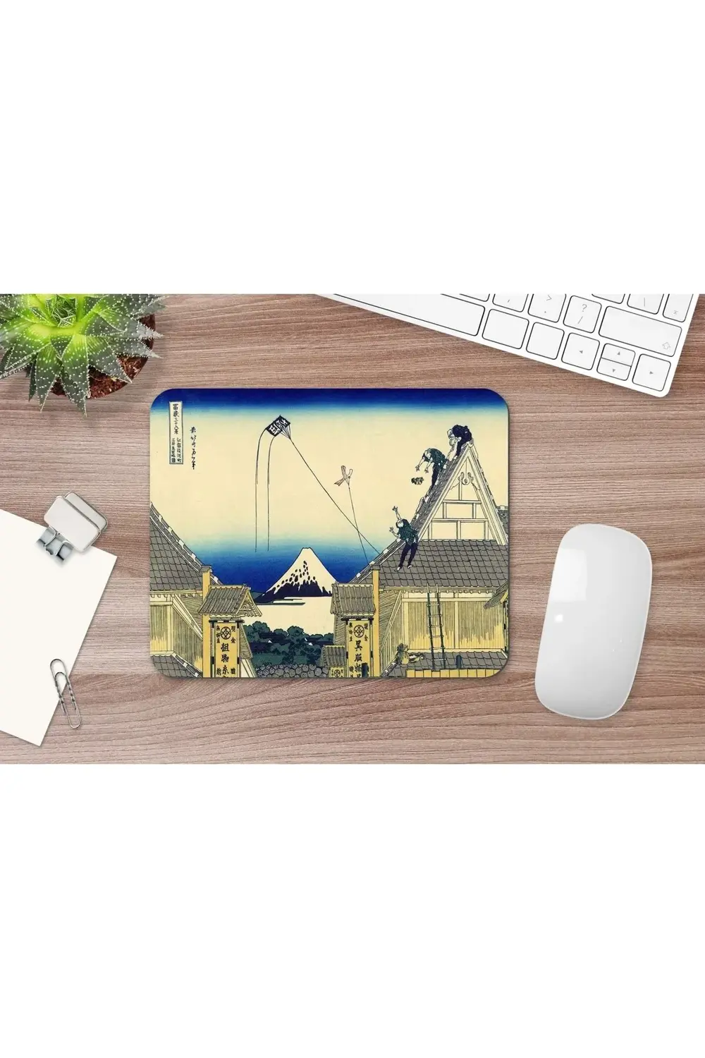 Hokusai Mitsui Shop In Suruga Street In Edo 17 X 21 Cm Mouse Pad