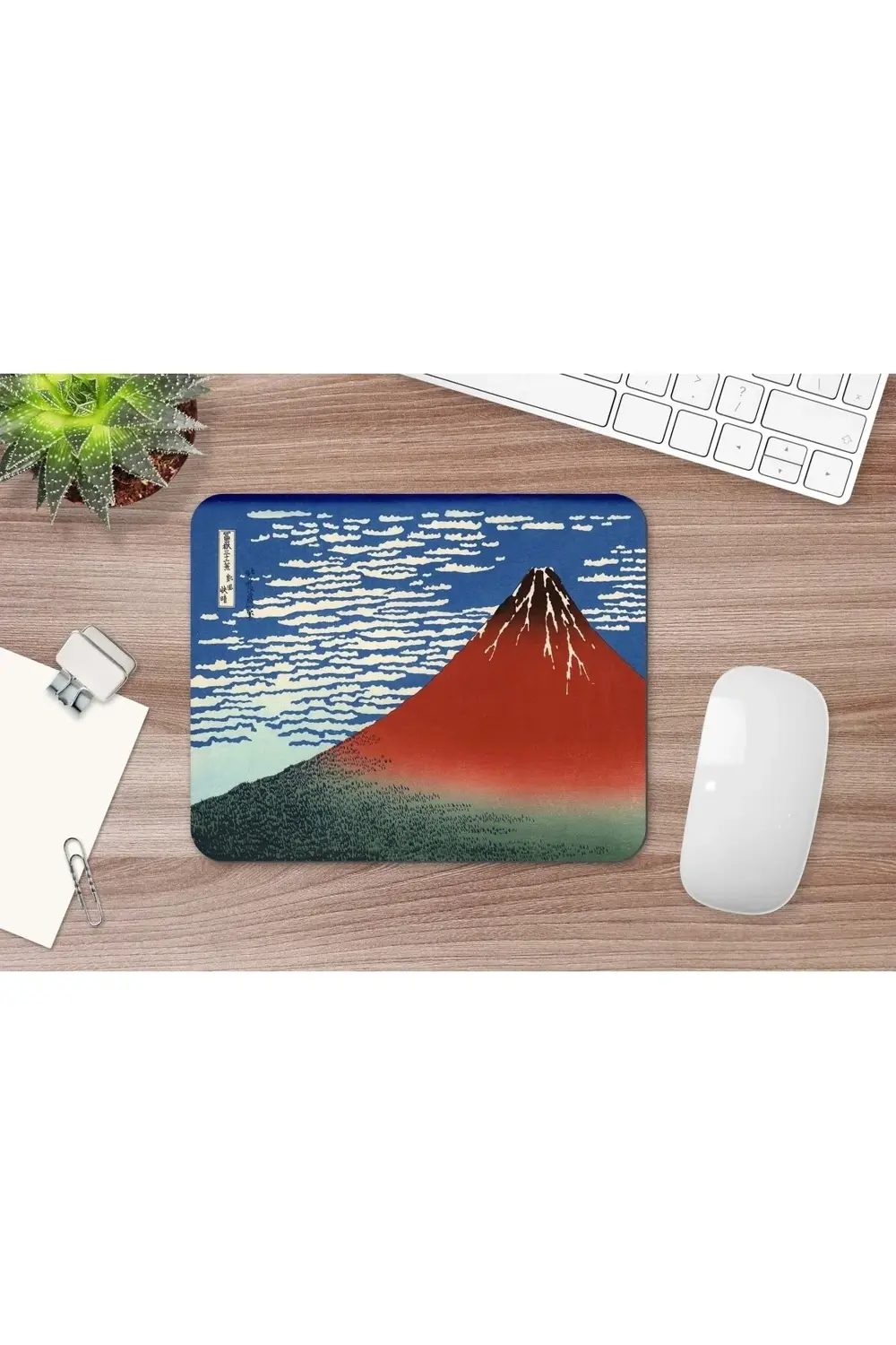Hokusai Red Fuji Southern Wind Clear Morning 17 X 21 Cm Mouse Pad