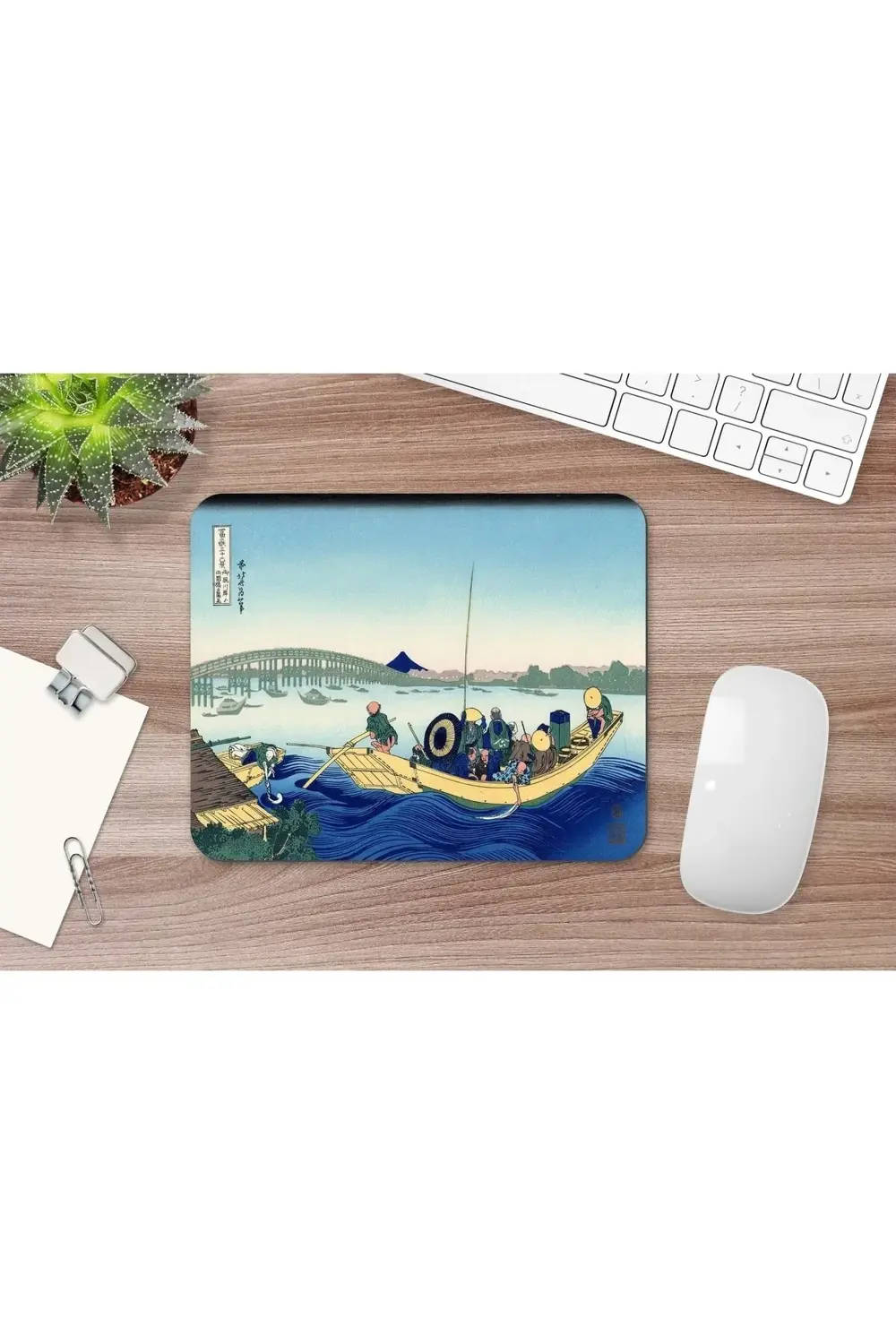 Hokusai Sumida River At Onmagayashi 17 X 21 Cm Mouse Pad