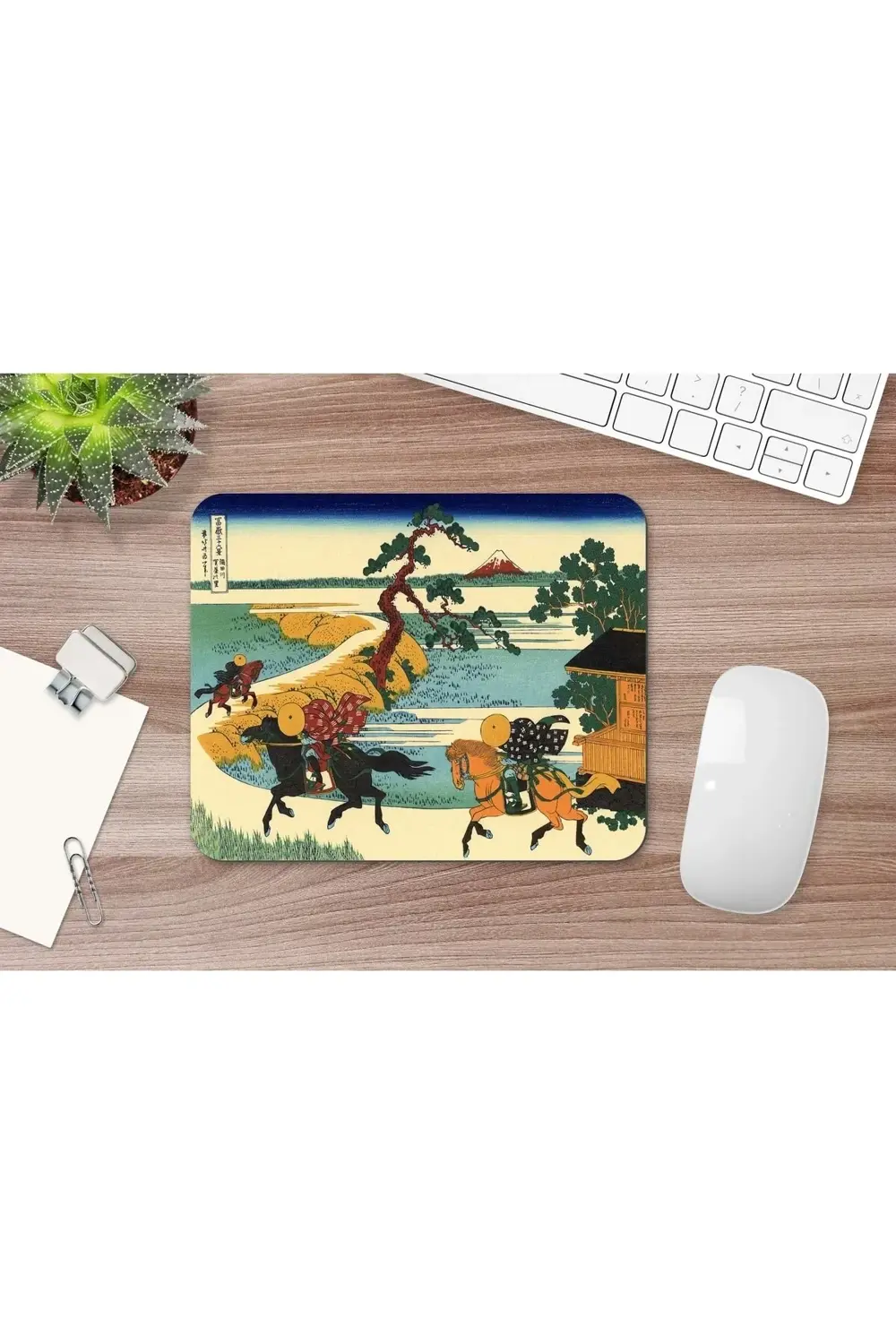 Hokusai Village Of Sekiya At Sumida River 17 X 21 Cm Mouse Pad