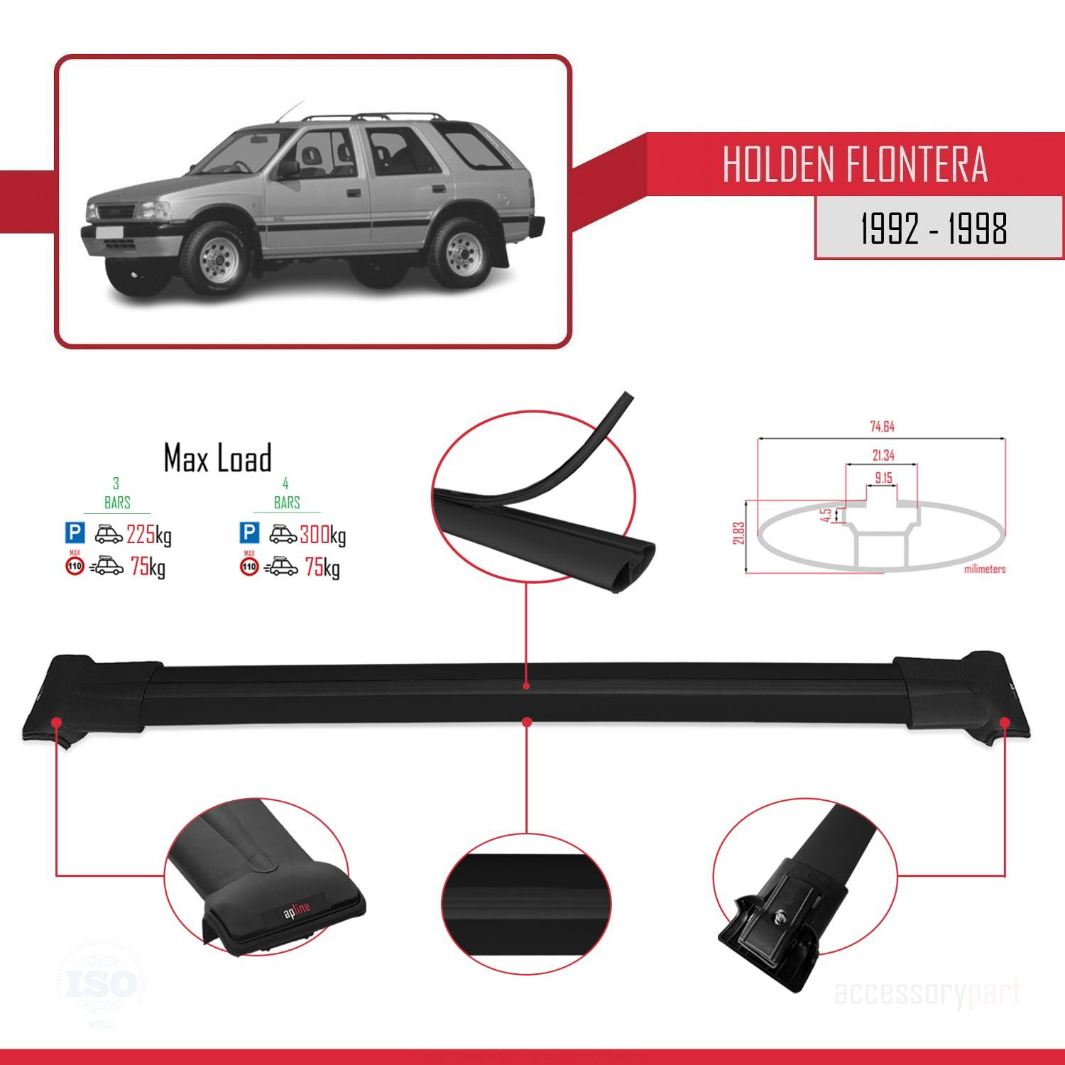 Holden Frontera 1992-1998 Arası ile Uyumlu FLY Model Ara Atkı Tav