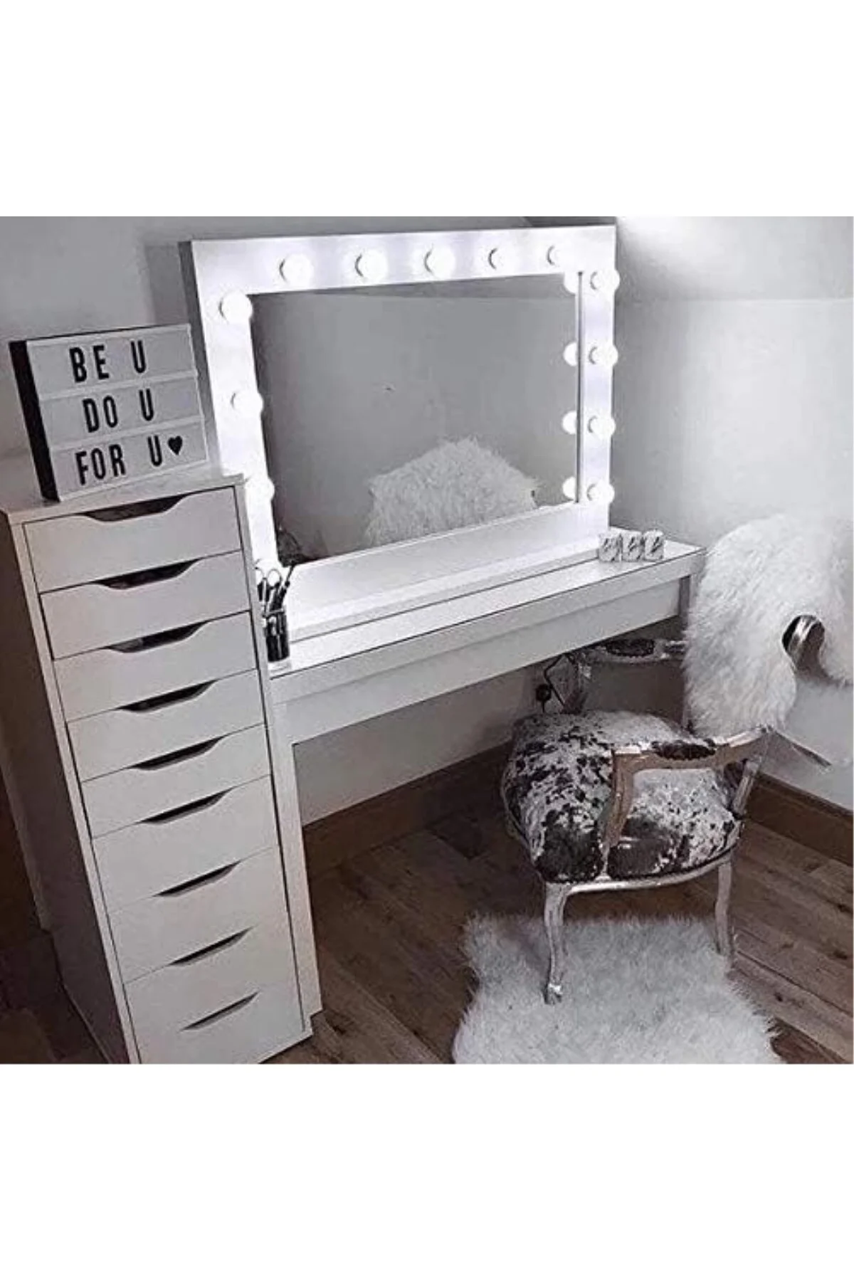 HOLLYWOOD IŞIKLI KULİS MAKYAJ AYNASI 85x65
