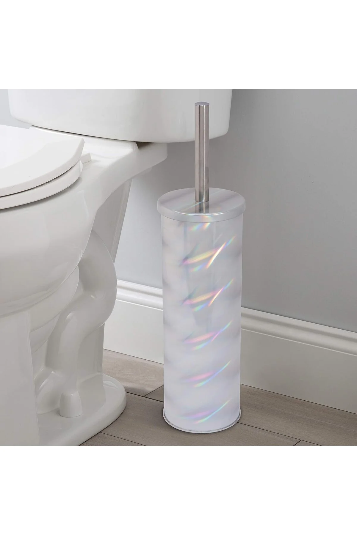 Holografik Kase Tutucu, Banyo Temizliği, Güçlü Dayanıklı Kıl, Ulaşılması Zor Yerler Tuvalet Fırçalar - Görsel 3