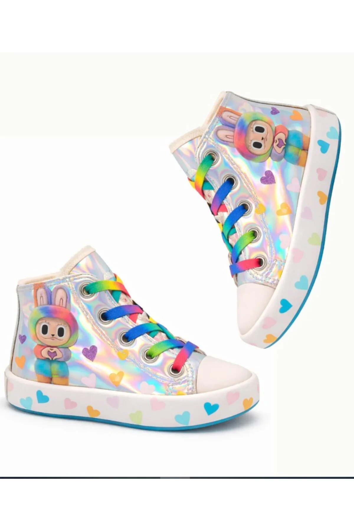 Hologram Gri Kız Çocuk Sneaker Spor Ayakkabı Hologram Gri Kız Çocuk Sneaker Spor Ayakkabı