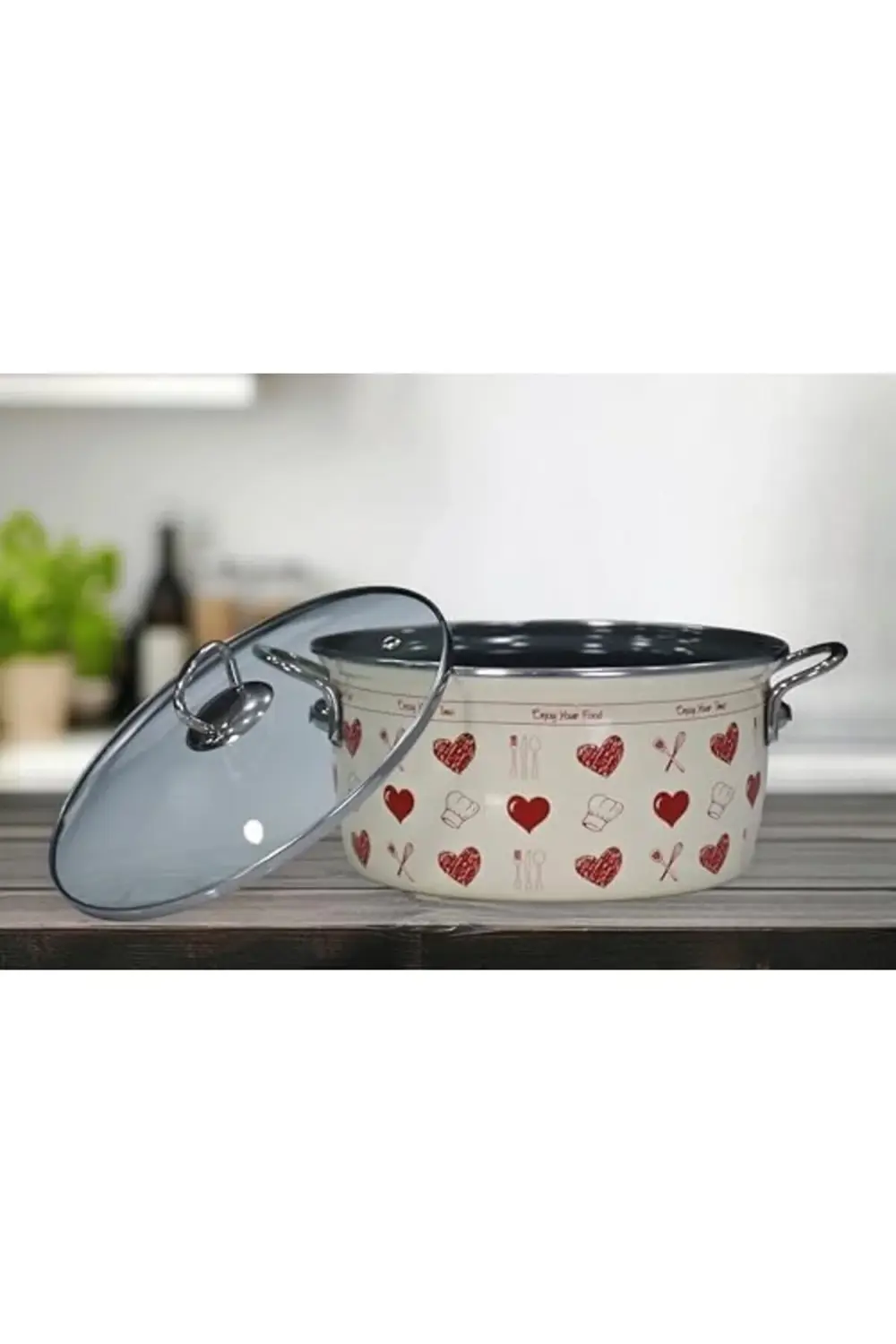 Home Enjoy Kırmızı Emaye Kızartma Tenceresi 22 cm