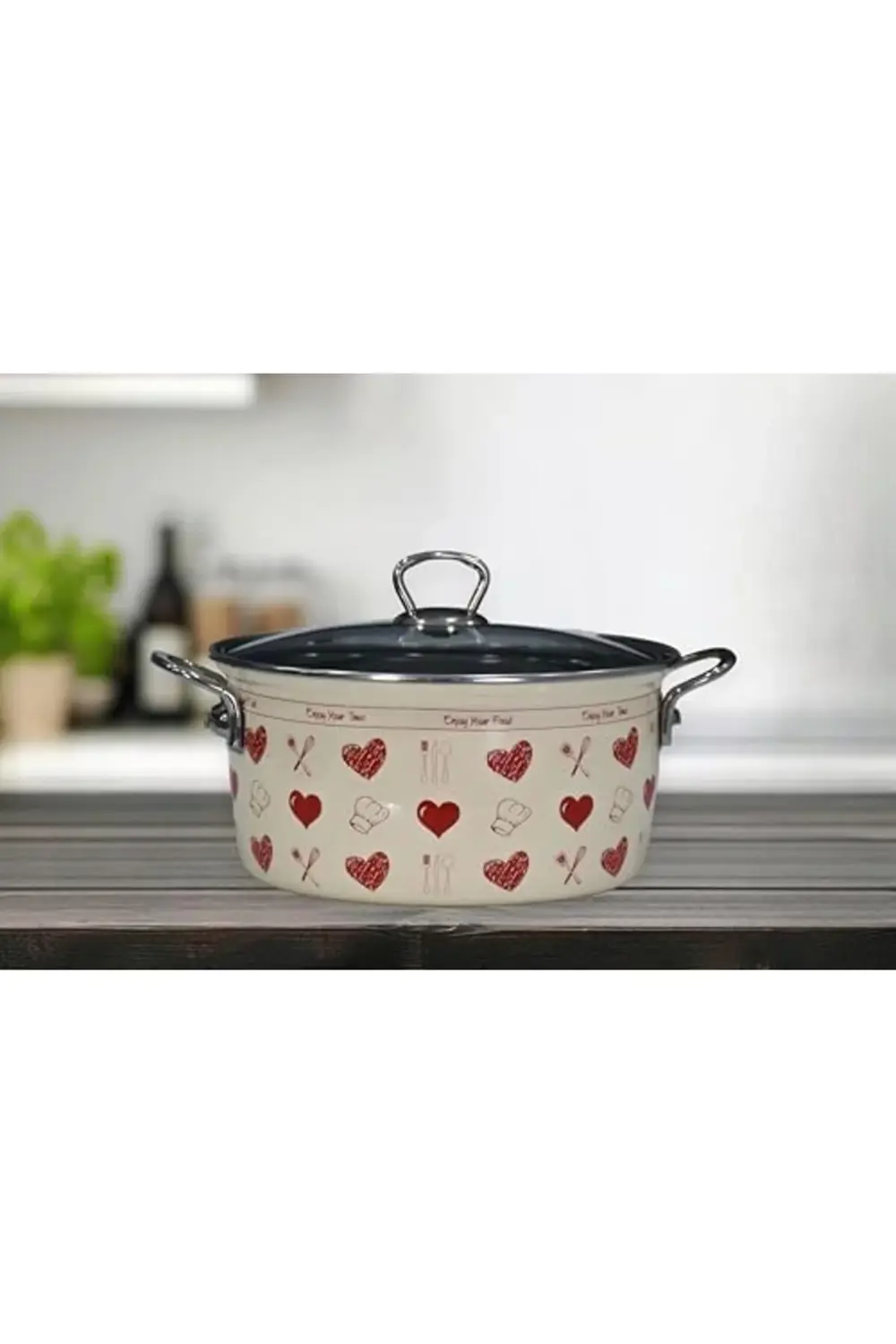 Home Enjoy Kırmızı Emaye Kızartma Tenceresi 22 cm