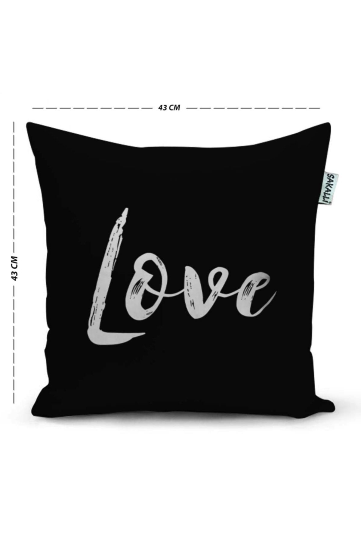 Home Love Yazılı 3d Baskılı Kırlent Kılıfı