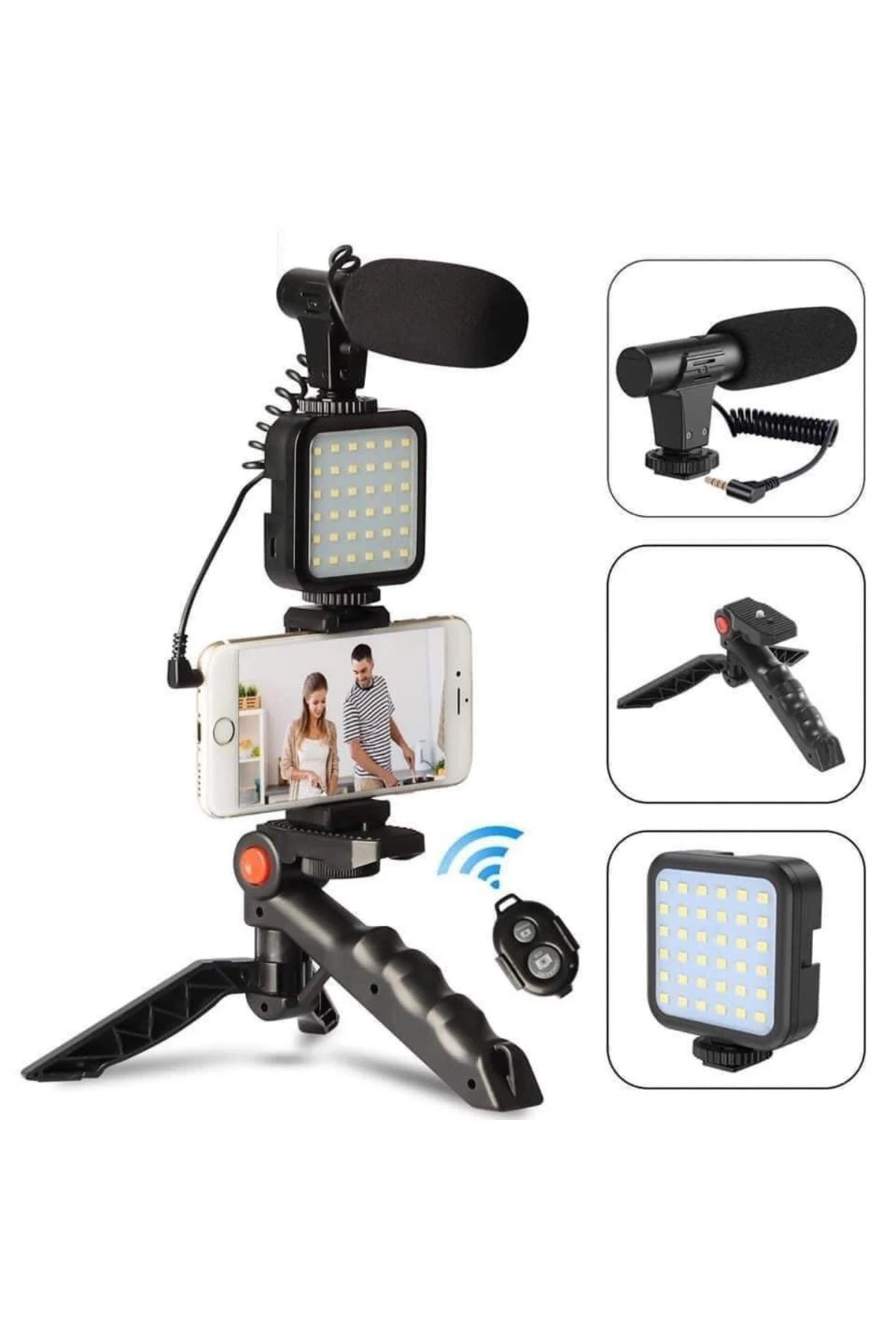 Home Paket Kit Video Fotoğraf Çekim Bluetooth Kumandalı Işık Ring
