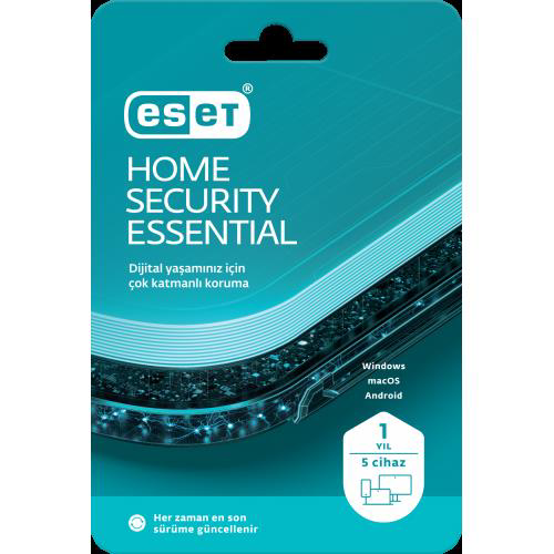 Eset Home Security Essential 5 Kullanıcı, 1 Yil, Box