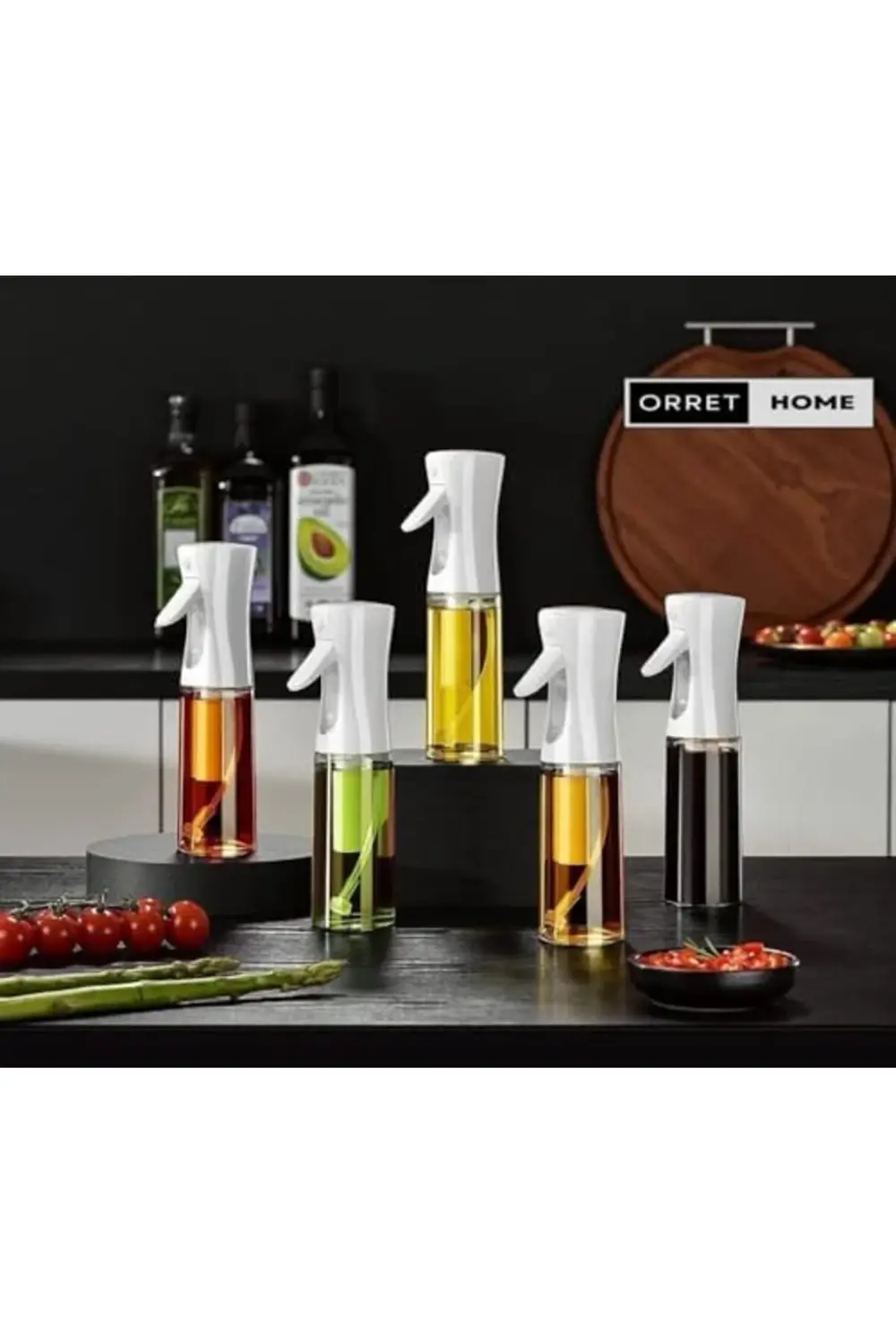 Home Sprey Yağdanlık Cam Şişe Yağ Püskürtücü 225 ml Airfryer Kıza