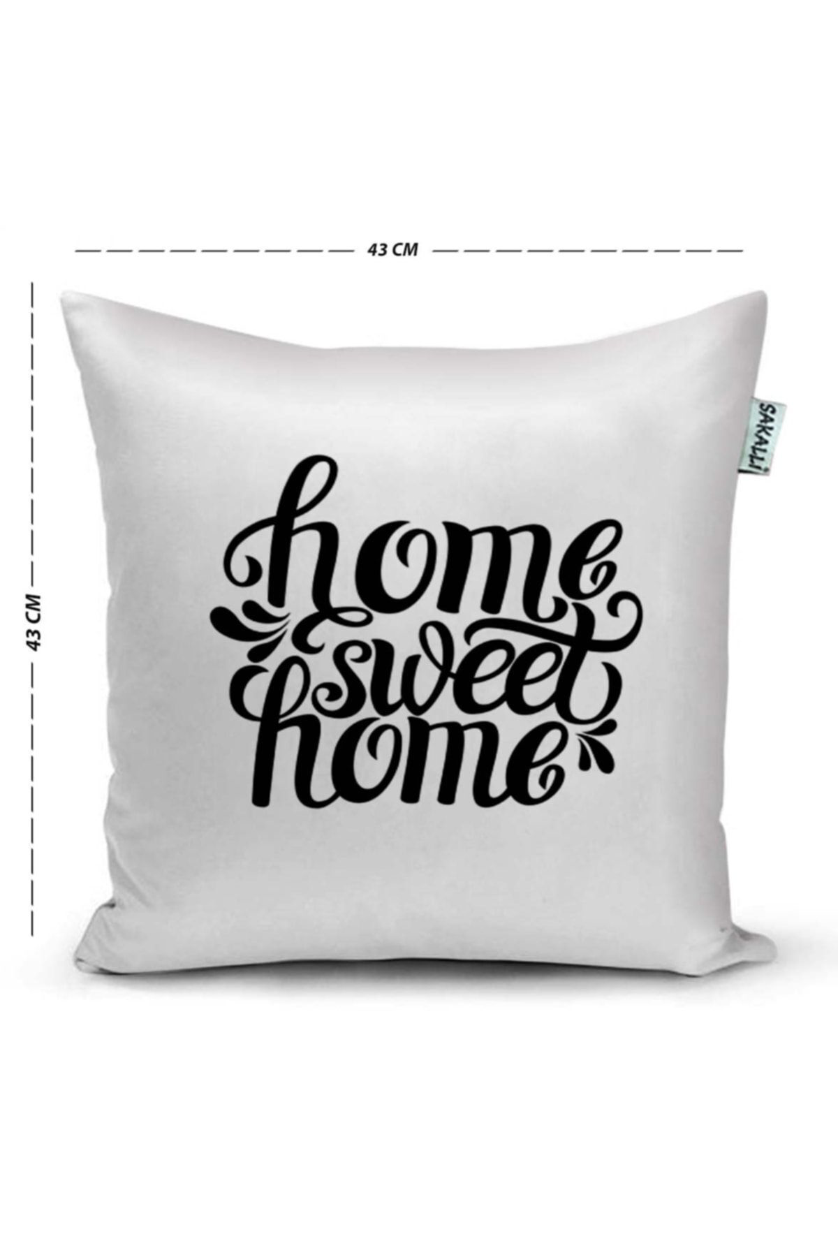 Home Sweet Home 3d Baskılı Dekoratif Kırlent Kılıfı