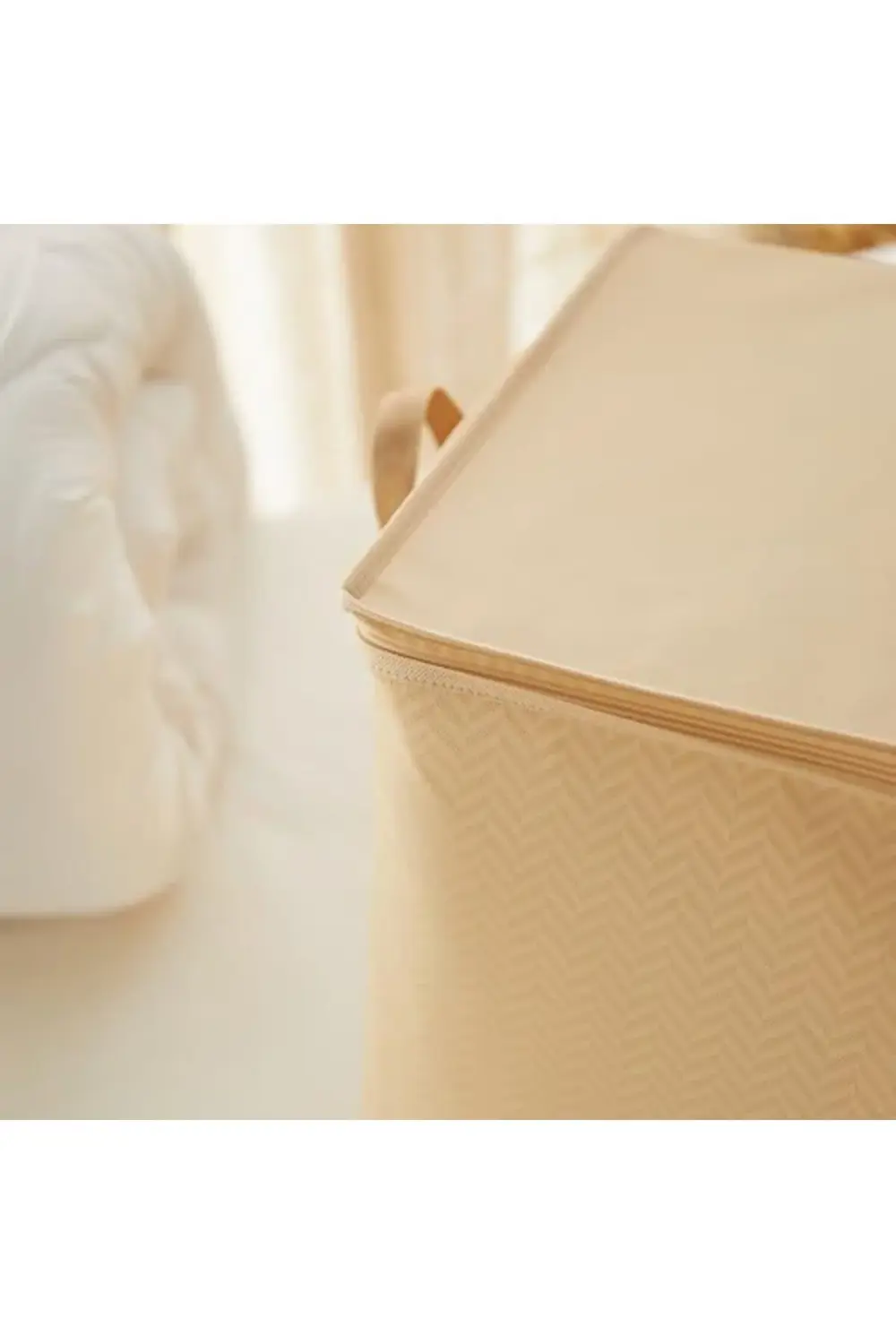 Home Textile Mega Boy Pvc Pencereli Bej Balıksırtı Hurç 75 x 40 x