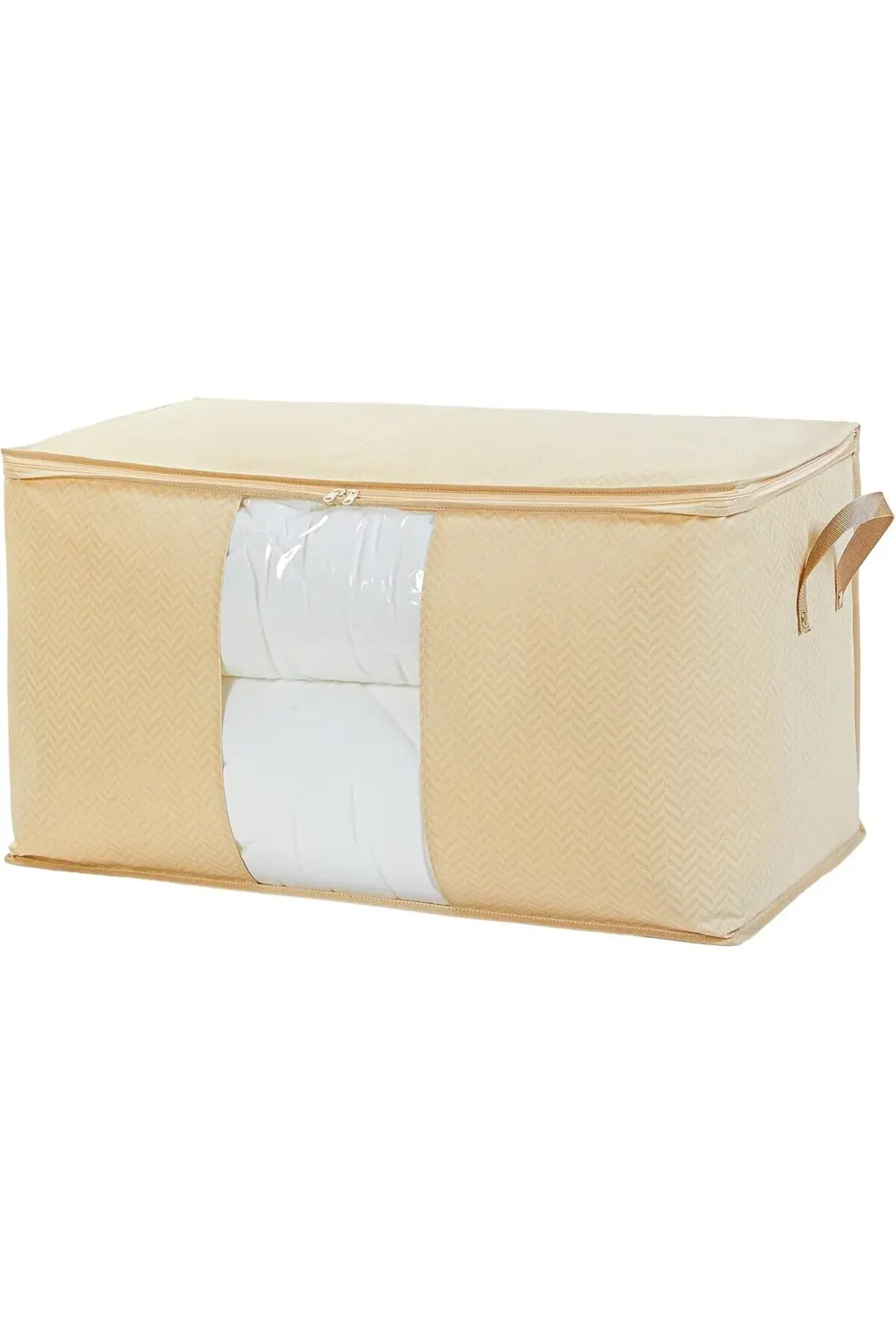 Home Textile Mega Boy Pvc Pencereli Bej Balıksırtı Hurç 75 x 40 x