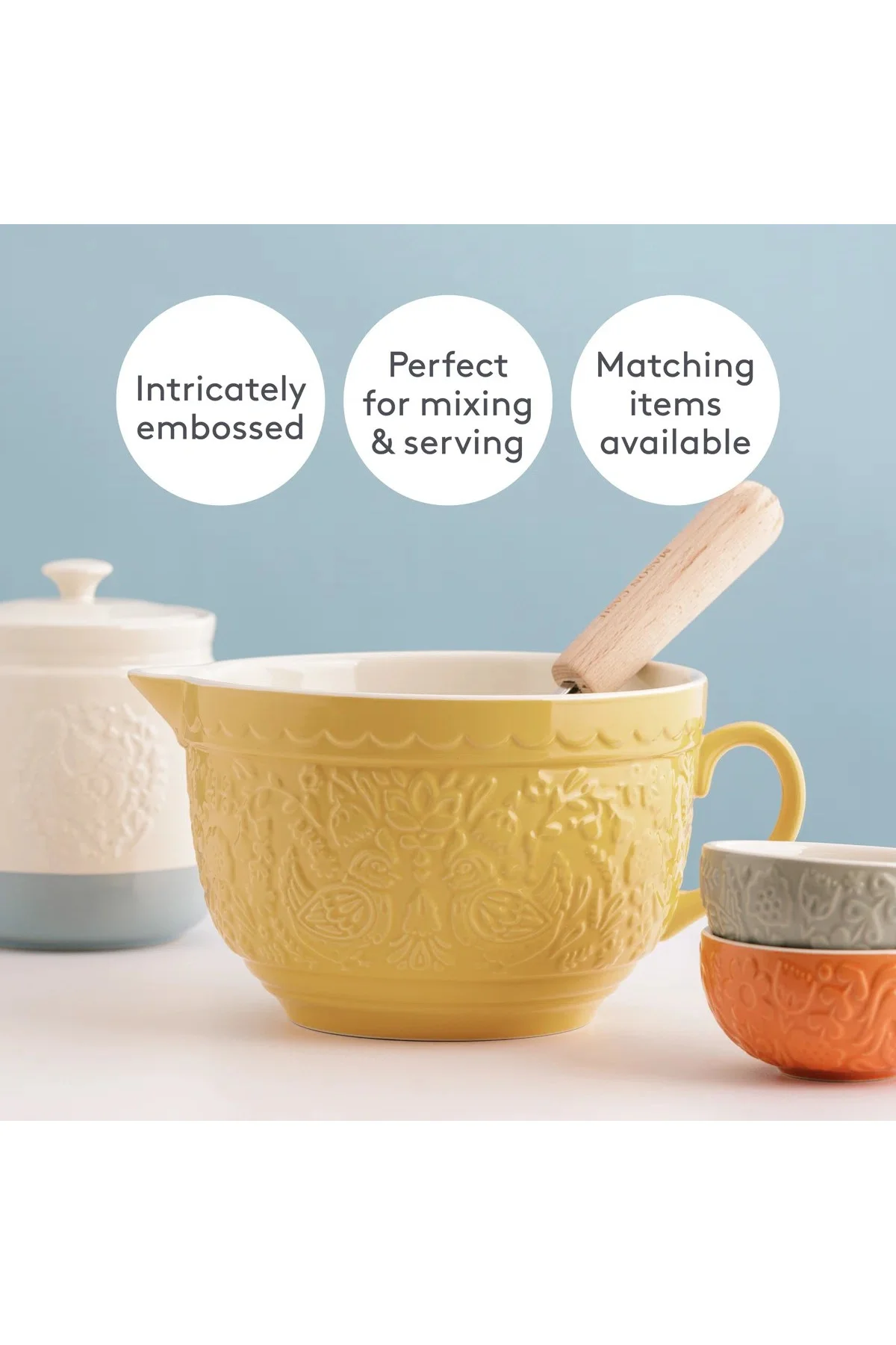Home To Roost Batter Bowl Sarı Karıştırma Kasesi