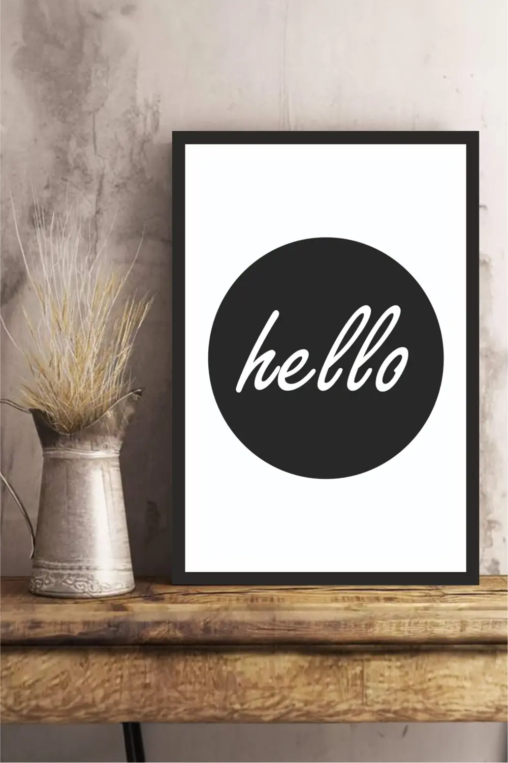Home Yazılı Ahşap Mdf Çerçeve Görünümlü Mdf Tablo