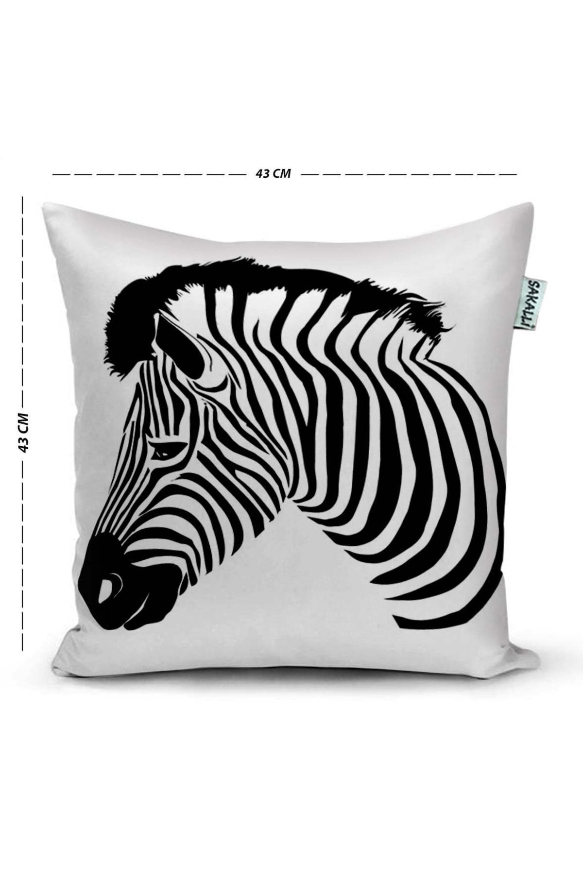 Home Zebra Desen 3d Digital Baskılı Dekoratif Kırlent Kılıfı