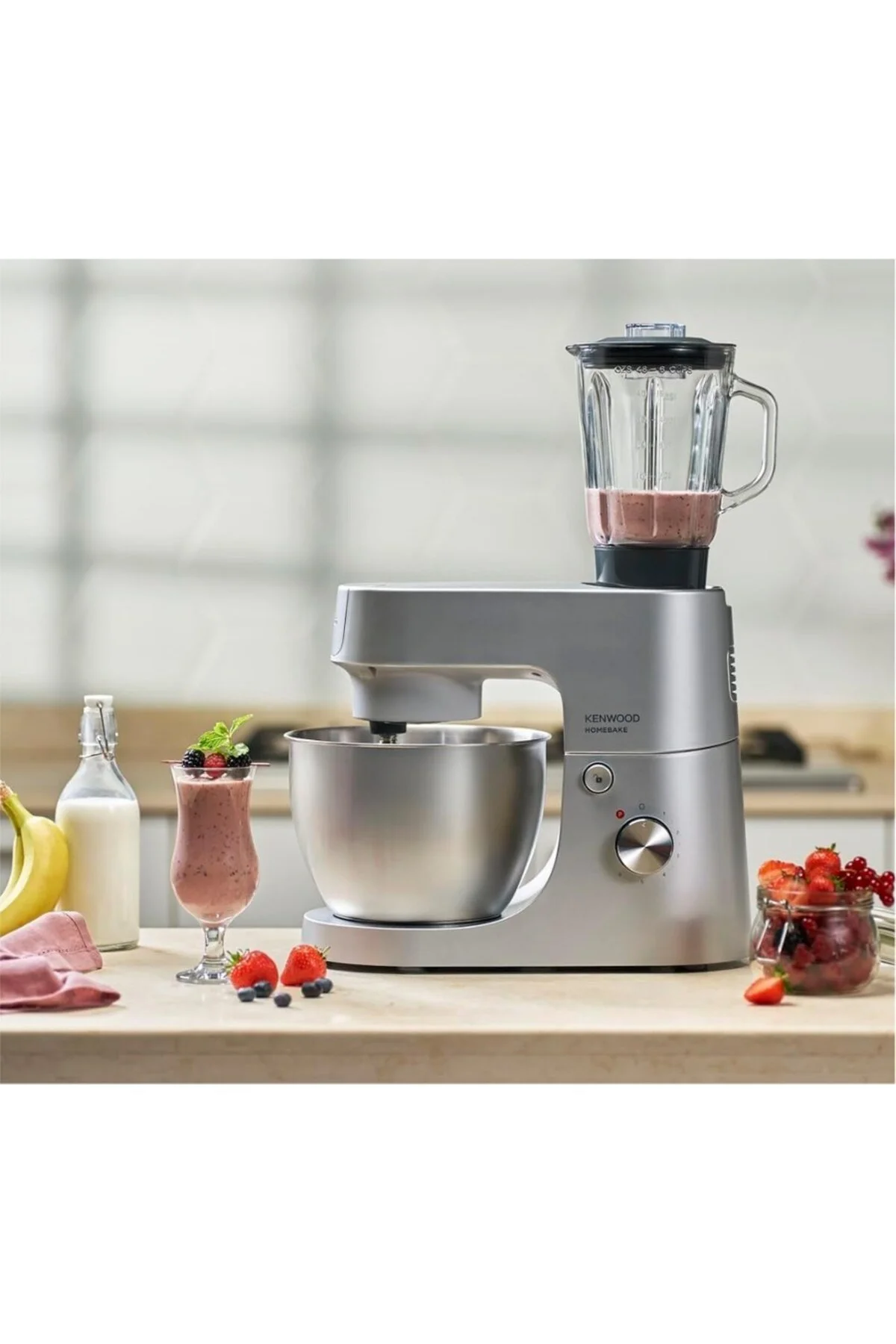 Homebake Pro Cam Blender Kıyma Makinesi 1400W 5 Lt Mutfak Şefi Stand Mikser KHH01.220SI Homebake Pro Cam Blender Kıyma Makinesi 1400W 5 Lt Mutfak Şefi Stand Mikser KHH01.220SI