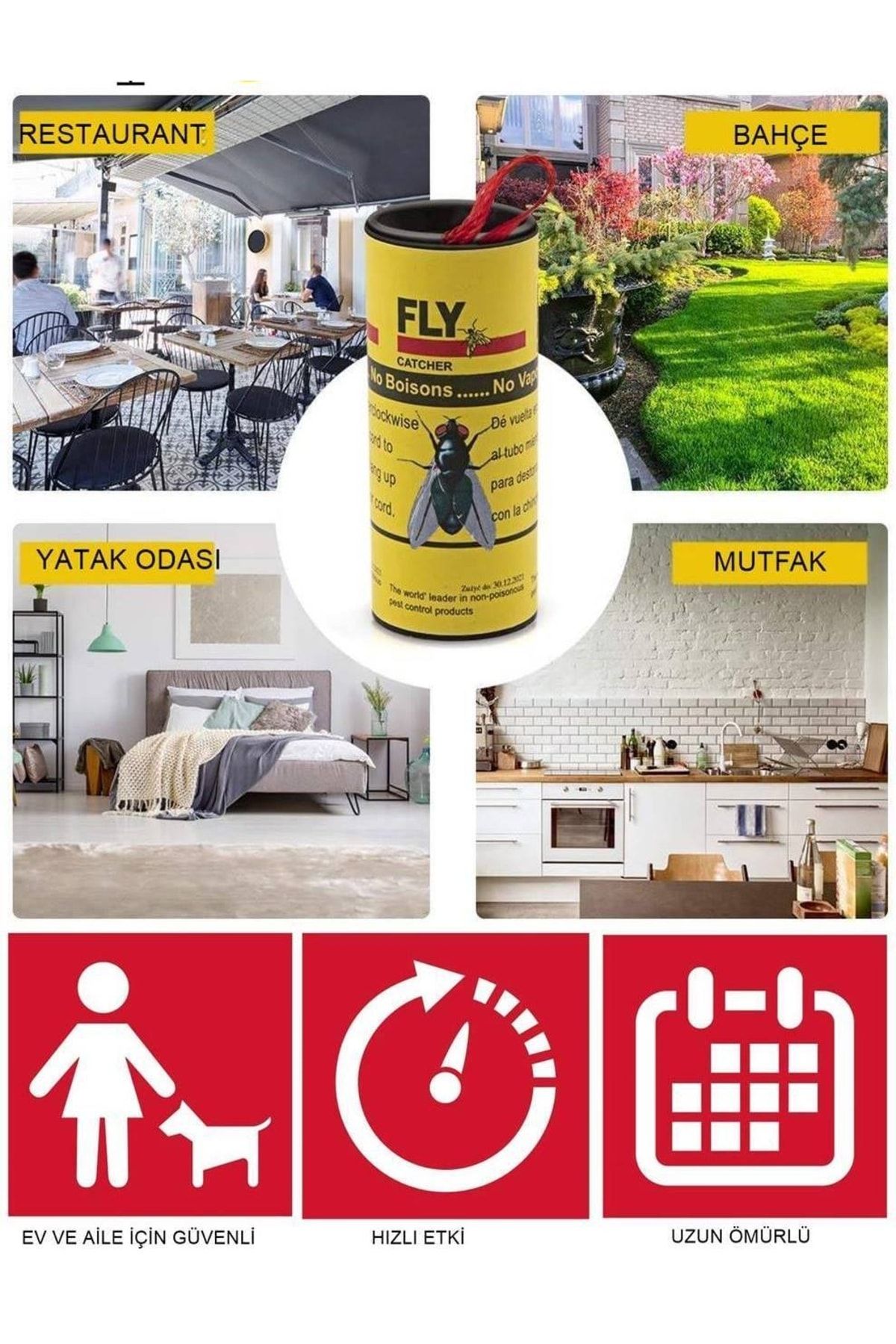 Sea Home Care Homecare 12 Adet Yapişkanli Sinek Kapani 74 Cm 716516