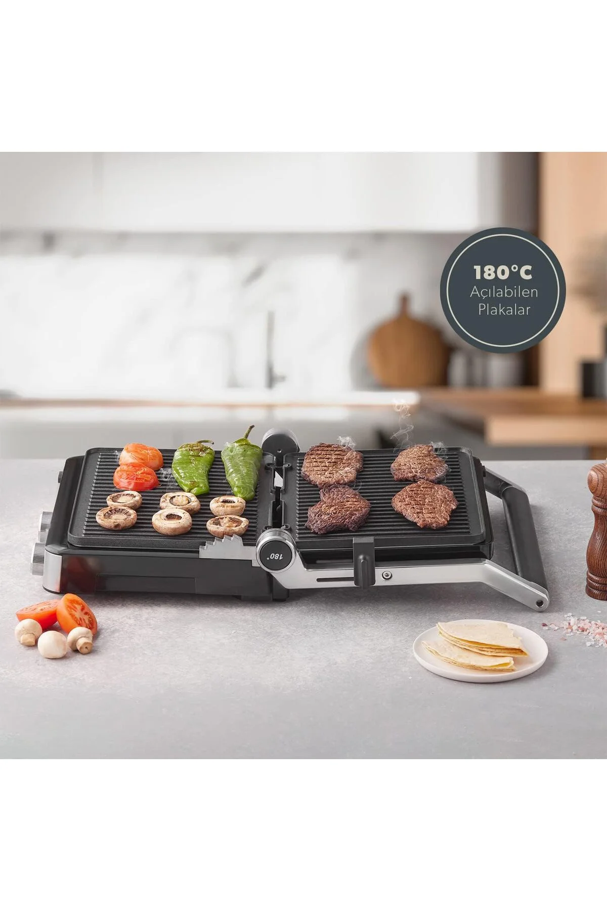 HOMEND GRILLIANT 1340H INOX TOST MAKİNESİ
