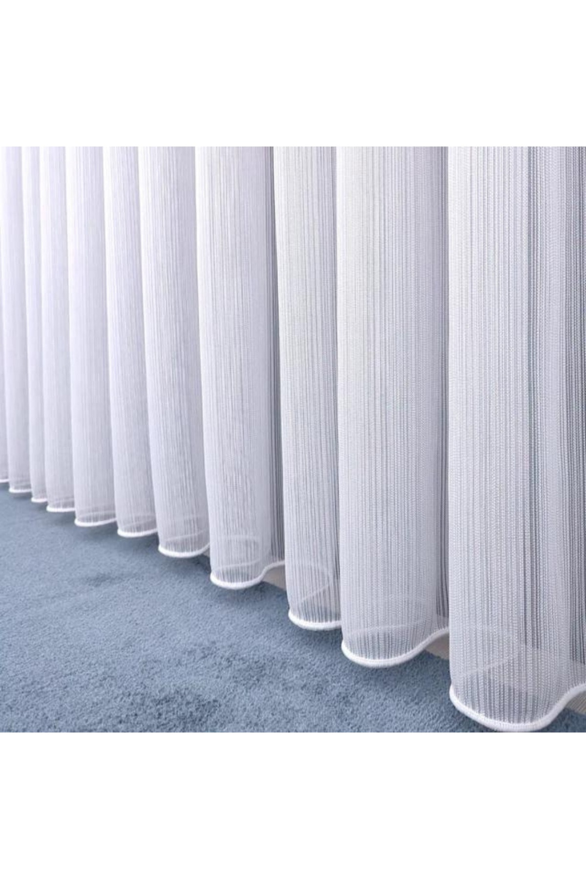Hometex Lüks Sedef Çelik Kort Parlak İpli Çizgili Modern Yüksek K