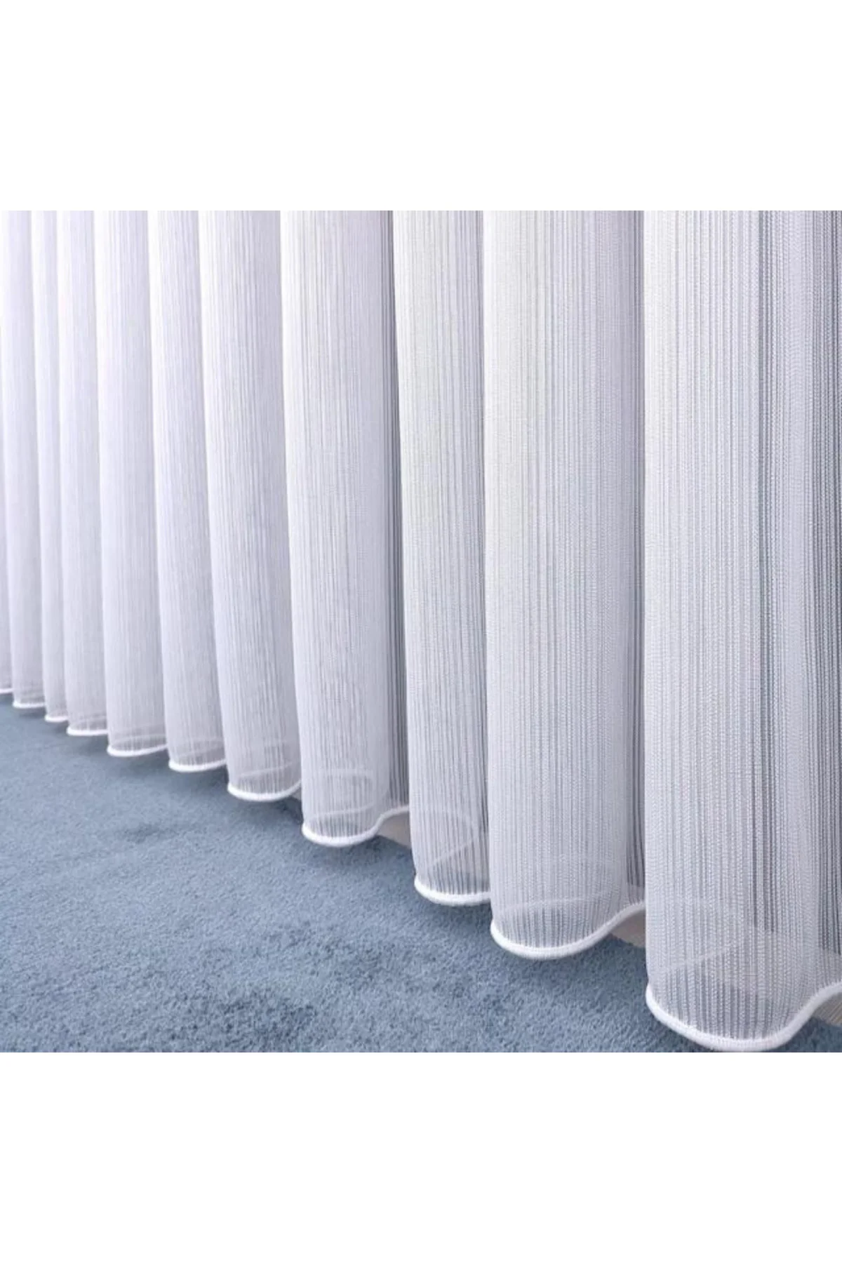 Hometex Lüks Sedef Çelik Kort Parlak İpli Çizgili Modern Yüksek K