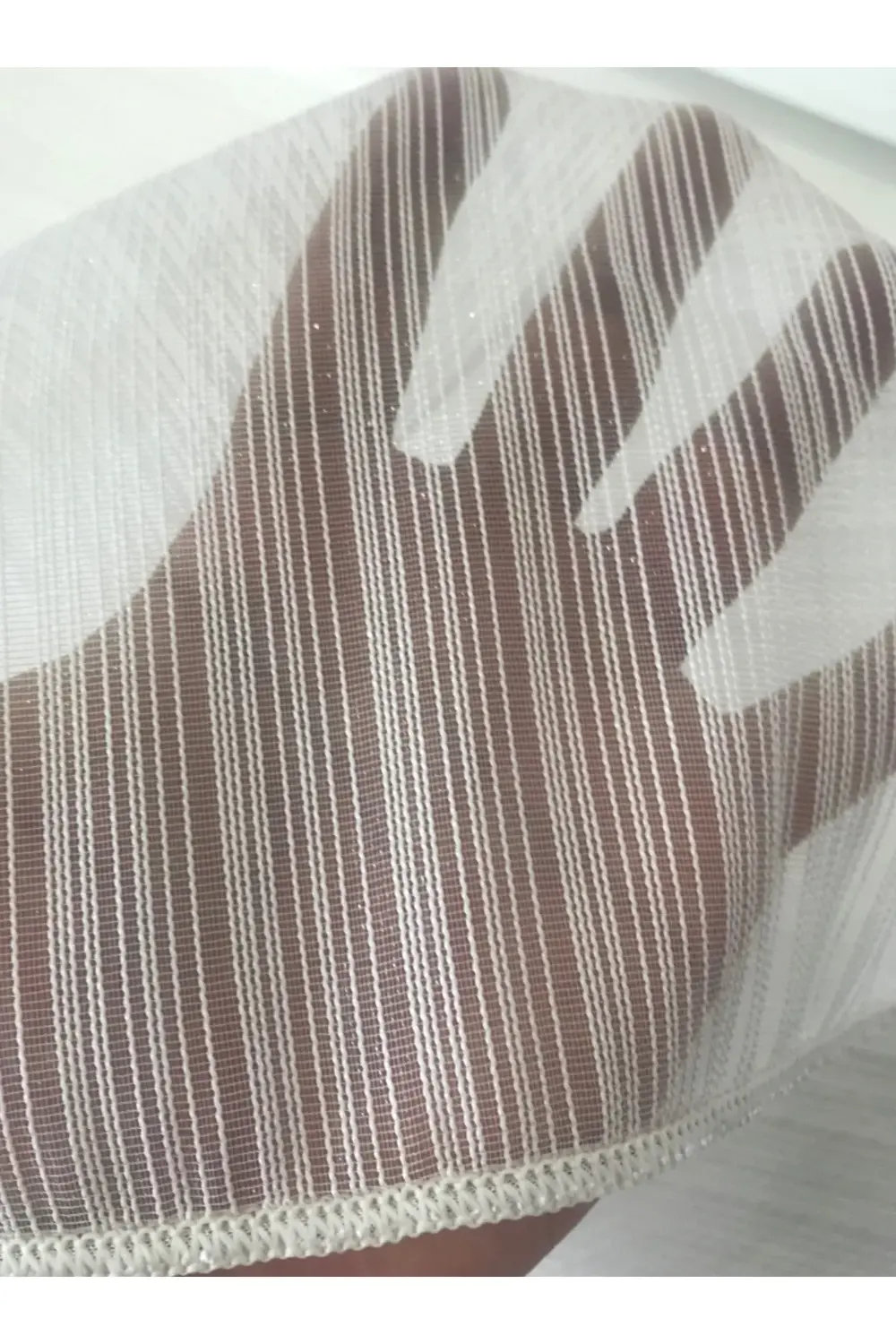 Hometex Lüks Sedef Çelik Kort Parlak İpli Çizgili Modern Yüksek K