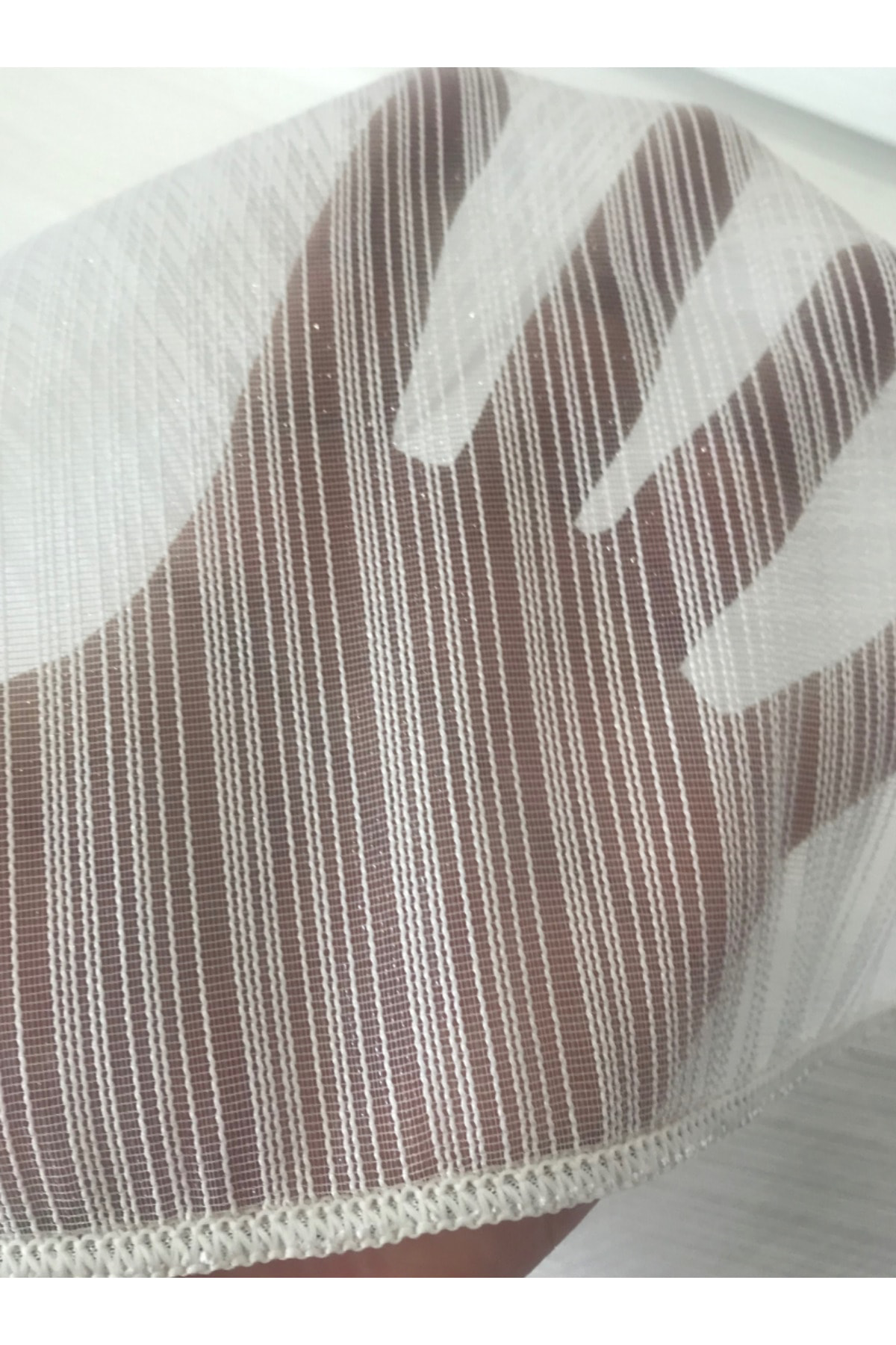 Hometex Lüks Sedefli Çelik Kort Parlak İpli Çizgili Modern Yüksek