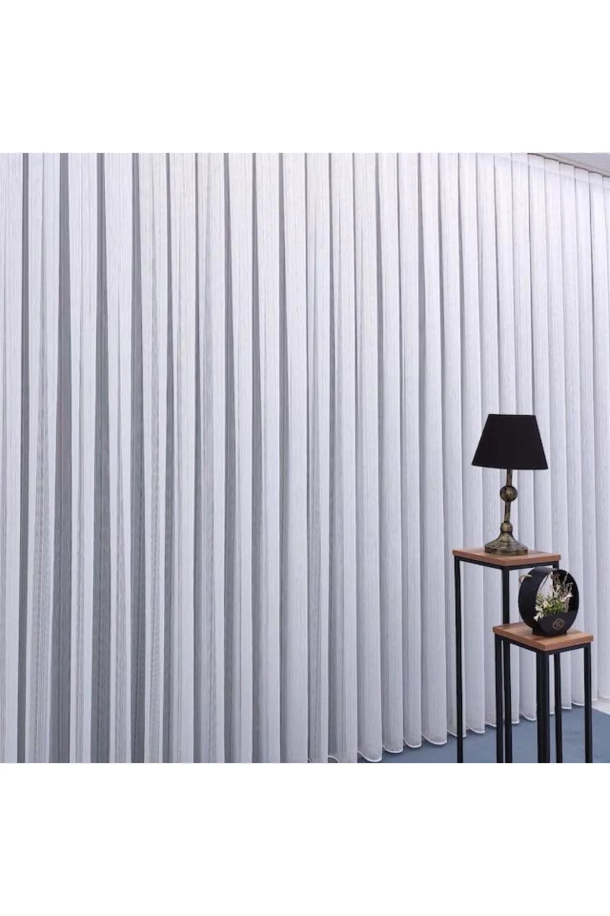 Hometex Lüks Sedefli Çelik Kort Parlak İpli Çizgili Modern Yüksek